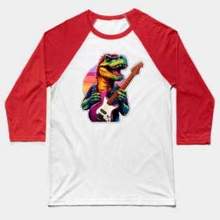 Dinosaur T-Rex Music Baseball T-Shirt